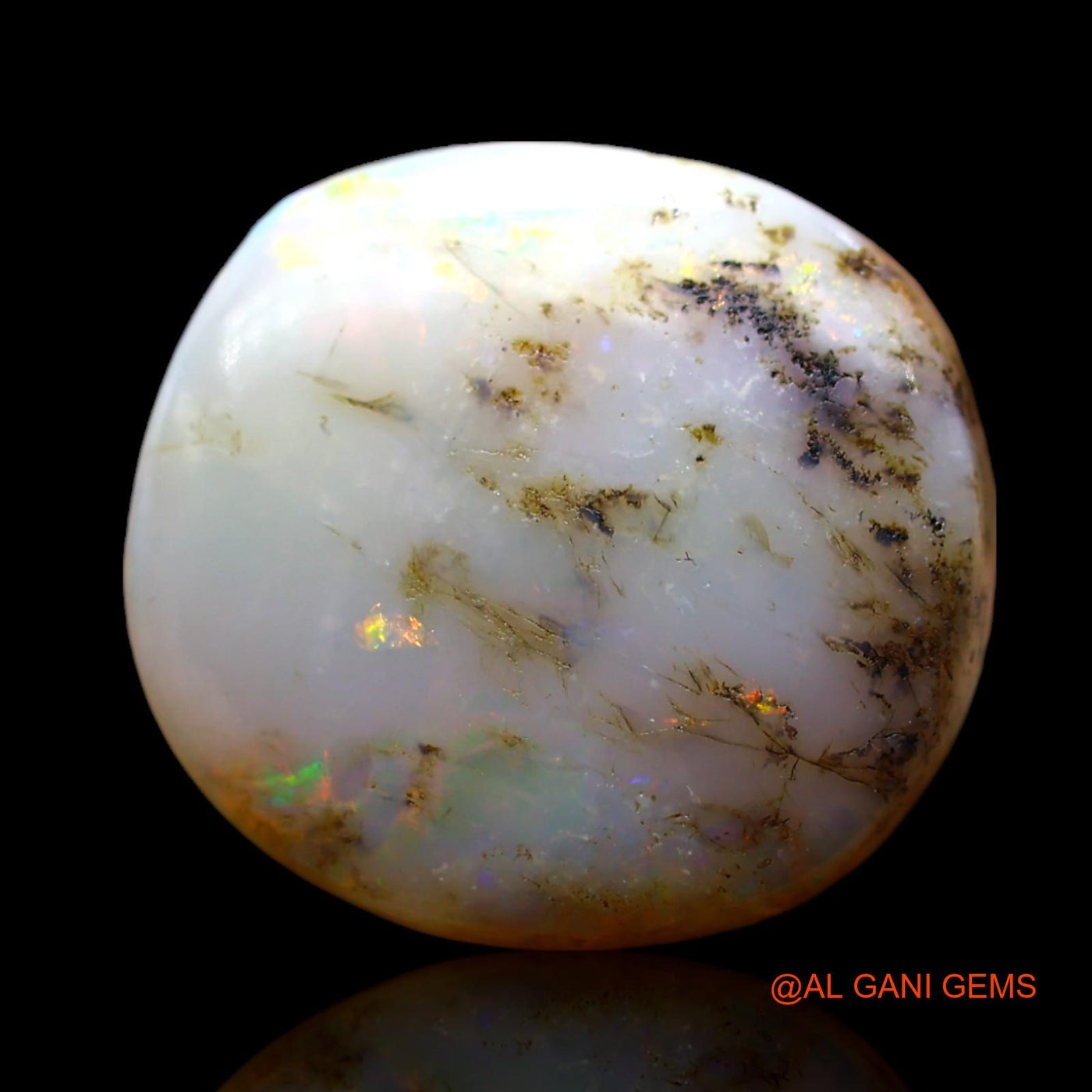 Natural Untreated Fire Opal Loose Gemstone Oval Cabochon From Australia 9.00 Cts 16x15x5 mm AF-570