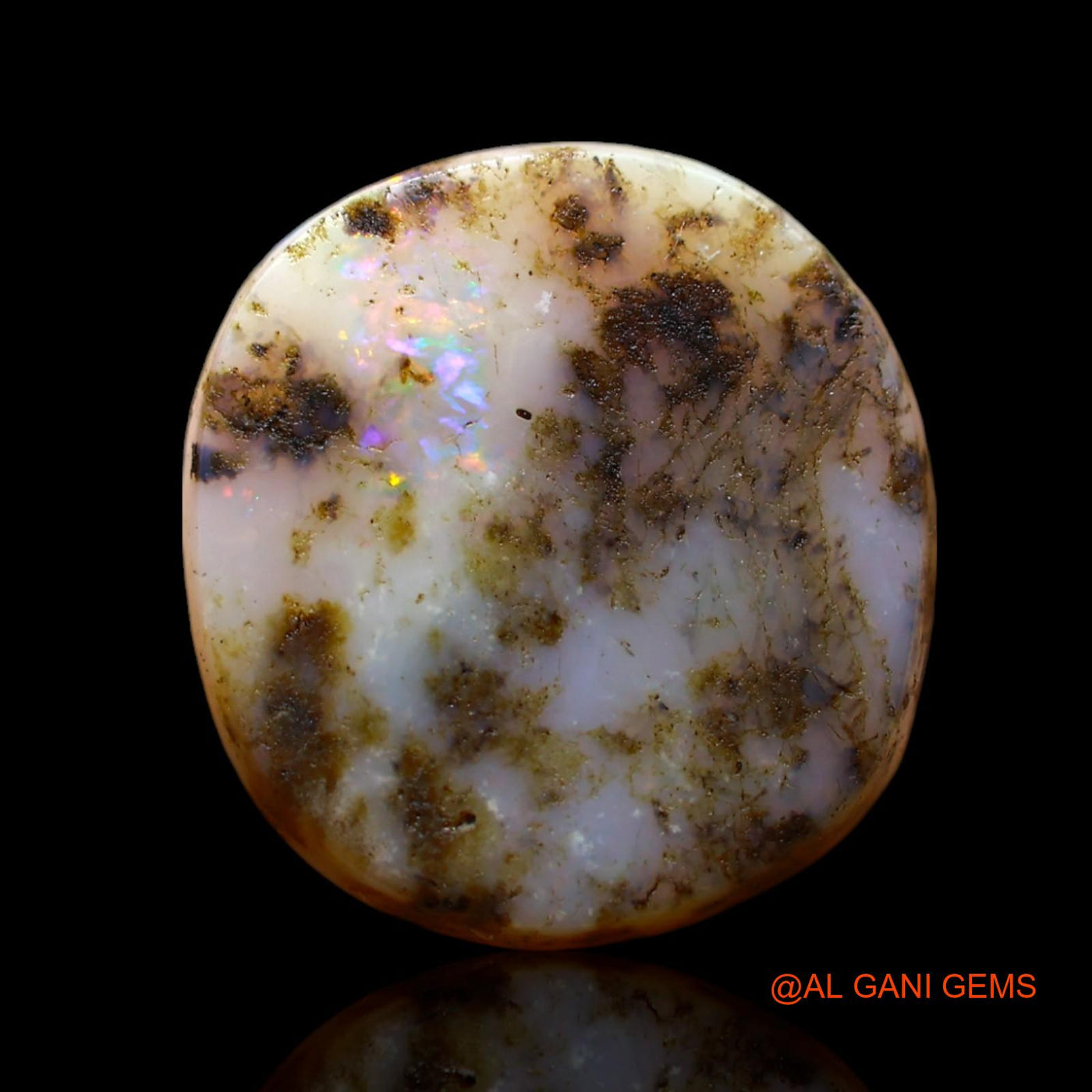 Natural Untreated Fire Opal Loose Gemstone Oval Cabochon From Australia 9.00 Cts 16x15x5 mm AF-570