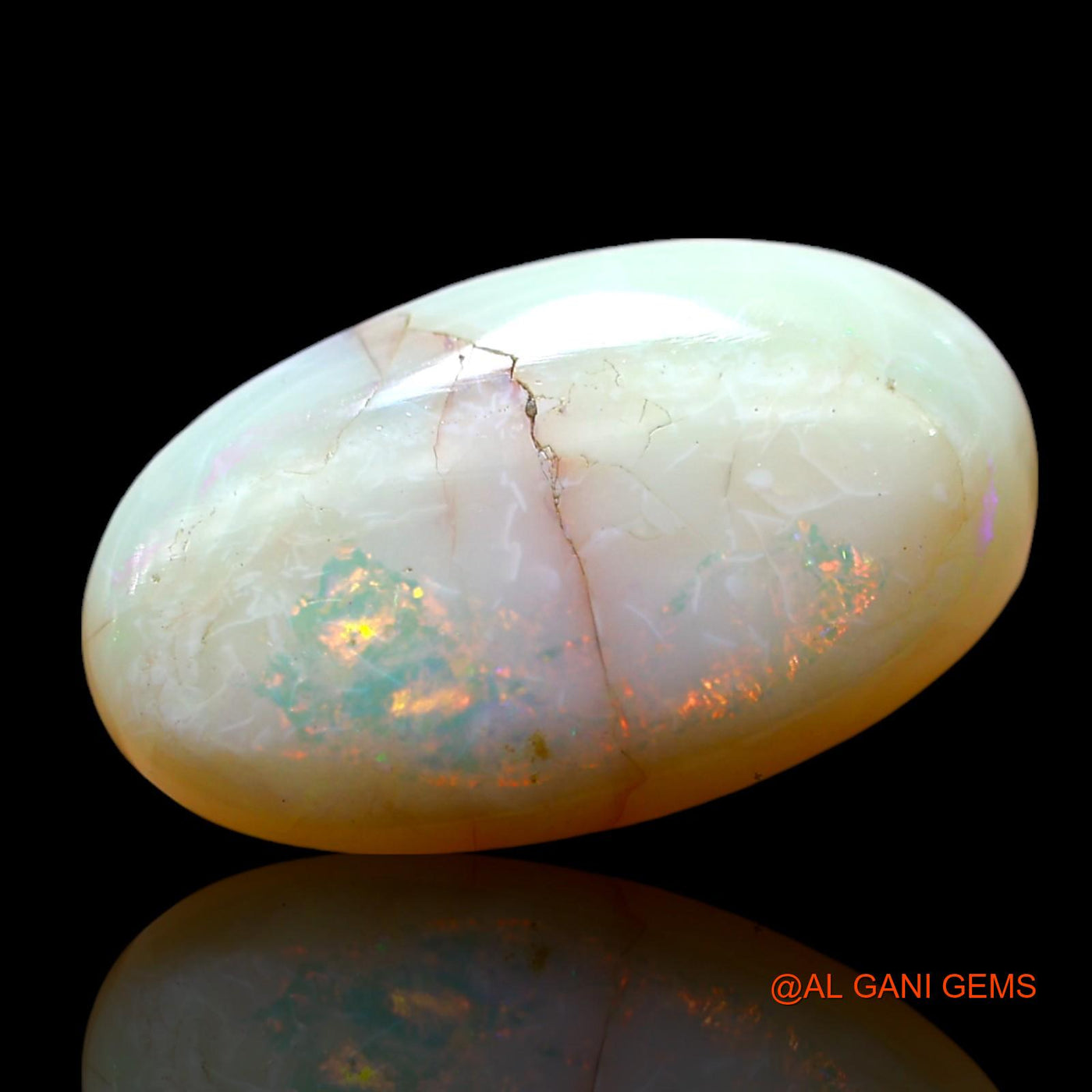 6.00 Cts Natural Australian Fire Opal Loose Gemstone Oval Cabochon 18x11x4 mm AF-574
