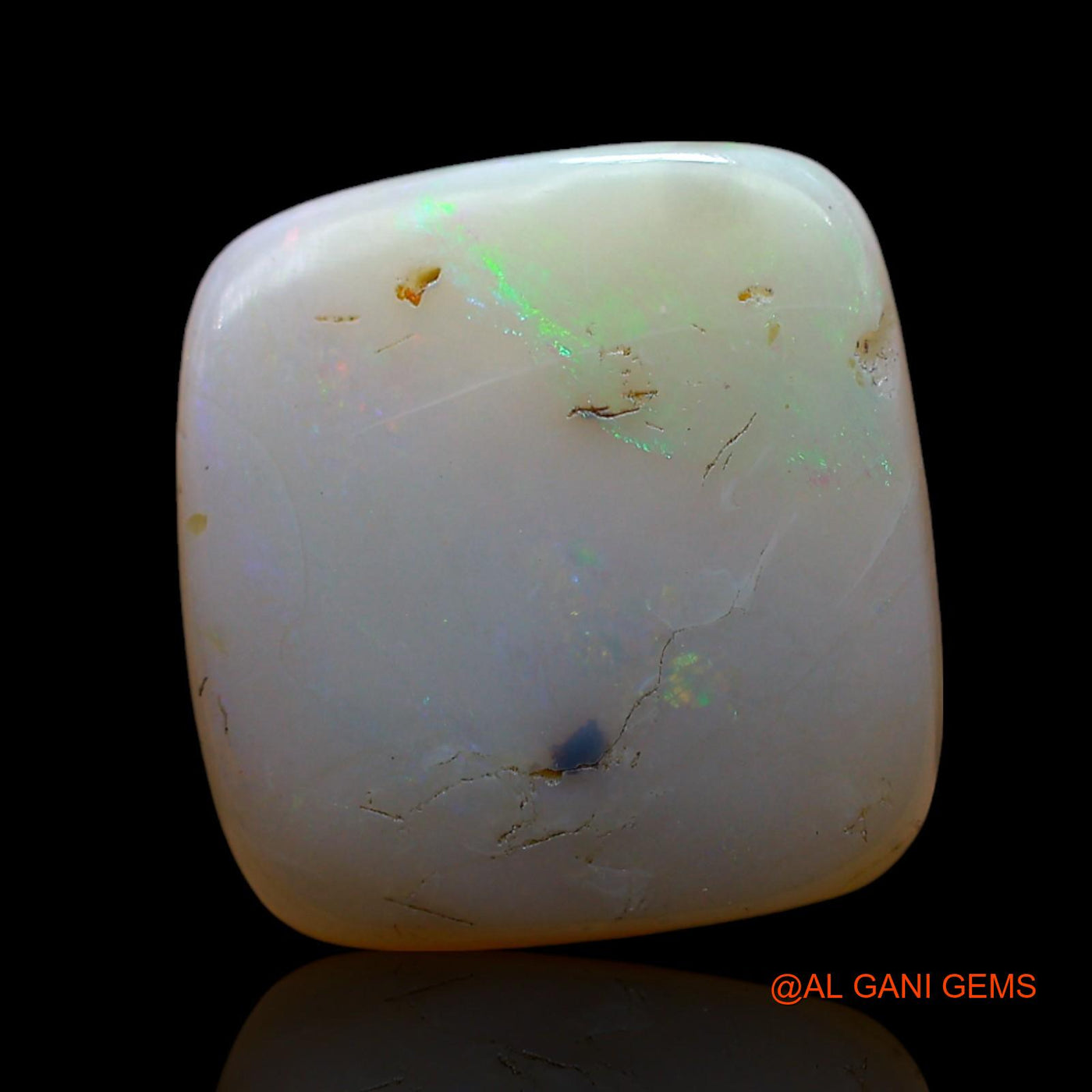 6.00 Cts Unheated Australian Fire Opal Loose Gemstone Square Cabochon Natural 14x14x4 mm AF-577