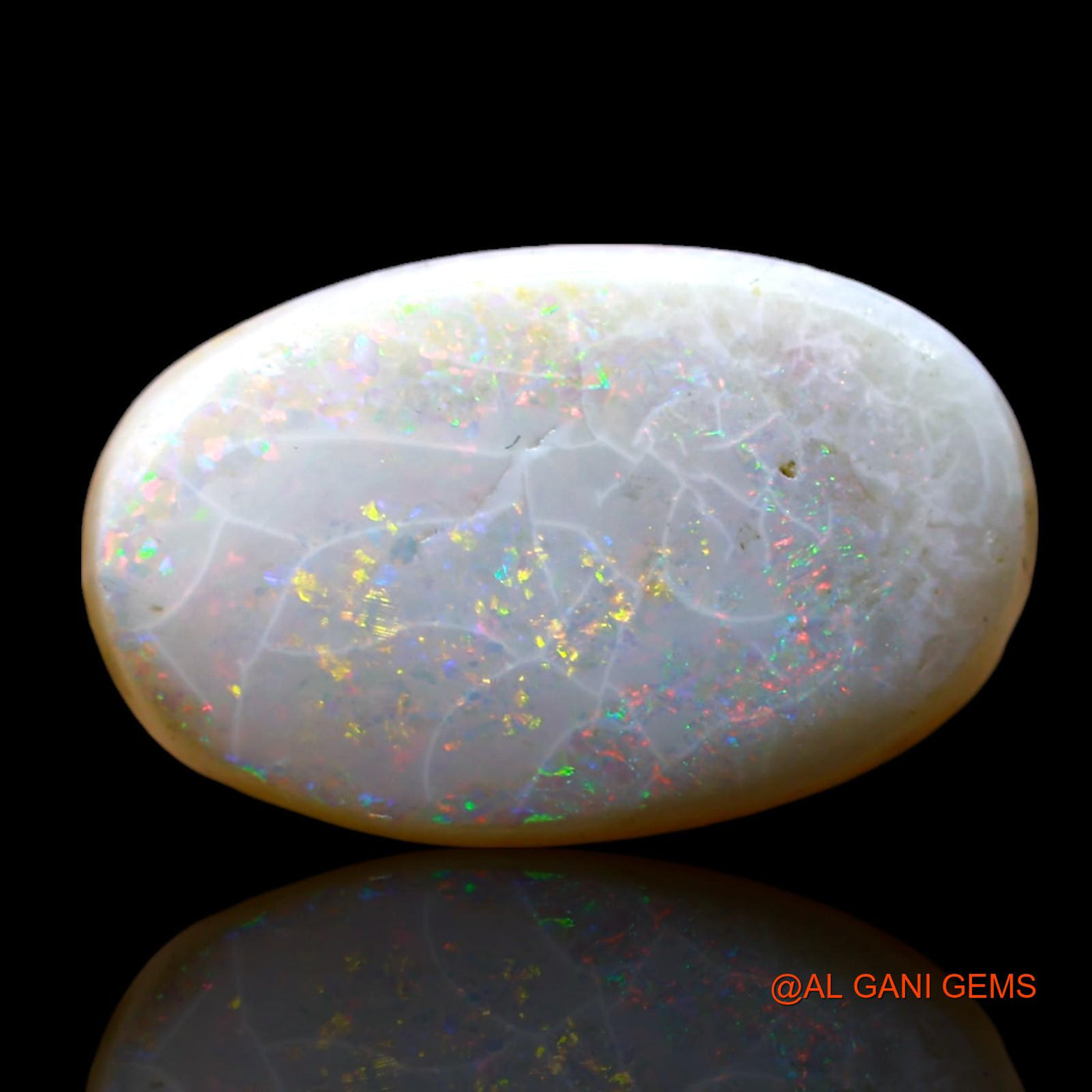 3.00 Cts Natural Australian Fire Opal Loose Gemstone Oval Cabochon 17x10x3 mm AF-584