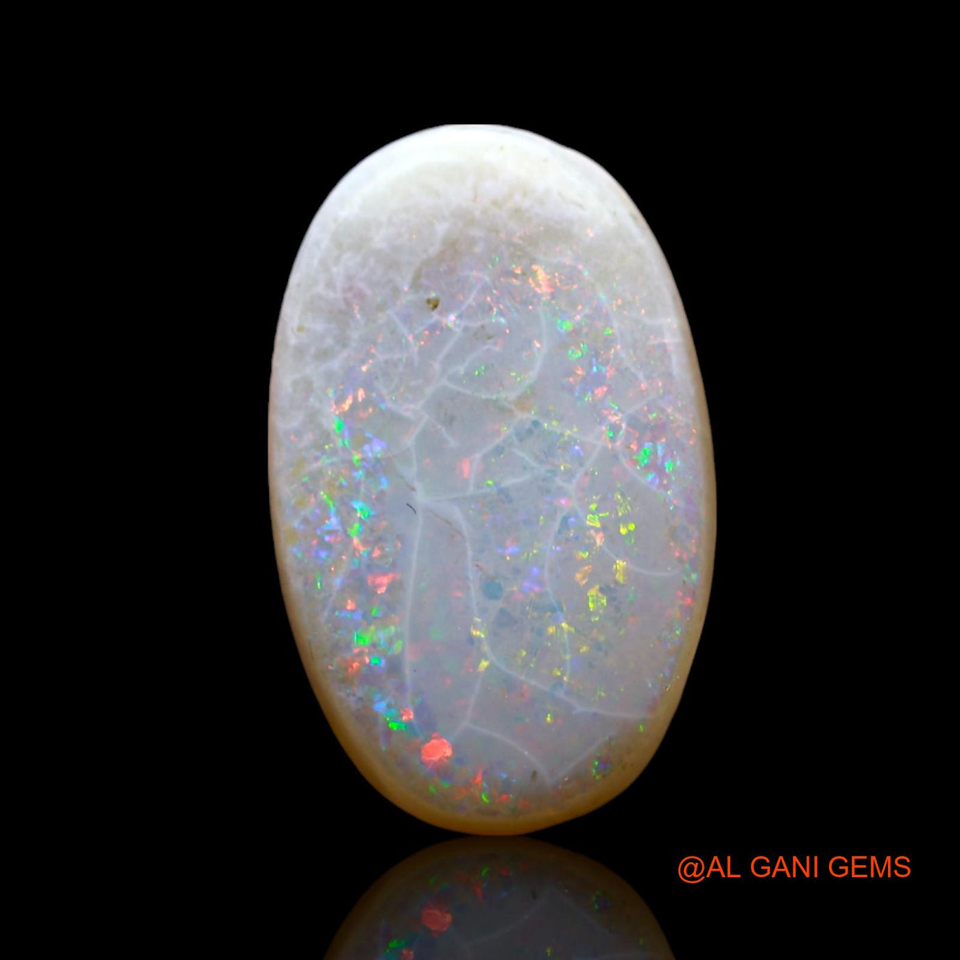 3.00 Cts Natural Australian Fire Opal Loose Gemstone Oval Cabochon 17x10x3 mm AF-584