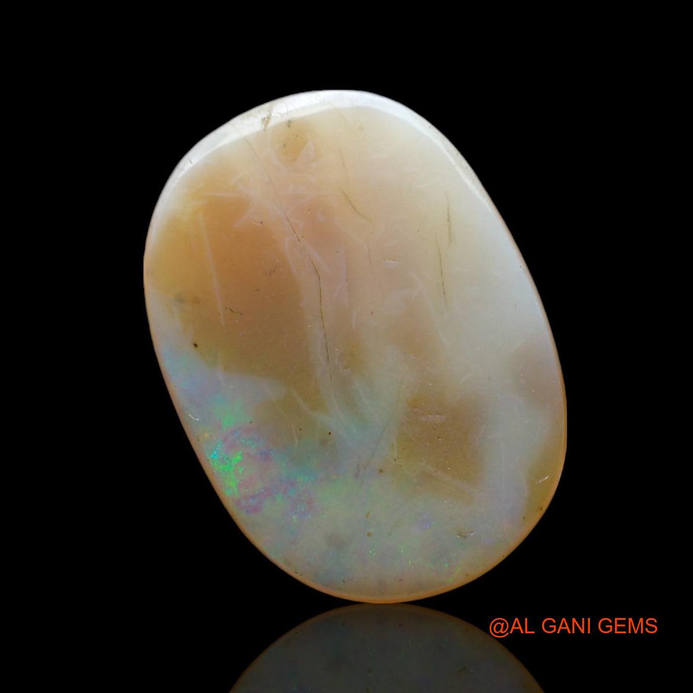 Natural Fire Opal Gemstone 5.00 Cts Loose Oval Cabochon From Australia 16x12x3 mm AF-585