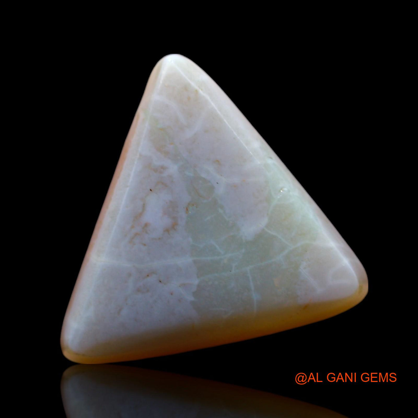 5.00 Cts Natural Australian Fire Opal Loose Gemstone Trillion Cabochon 14x13x5 mm AF-58