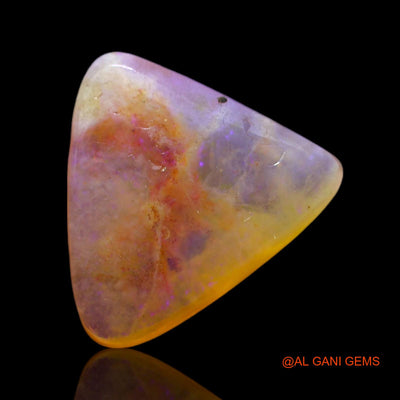 3.00 Cts Natural Australian Fire Opal Trillion Cabochon Loose Gemstone For Jewelry 13x11x3 mm AF-592