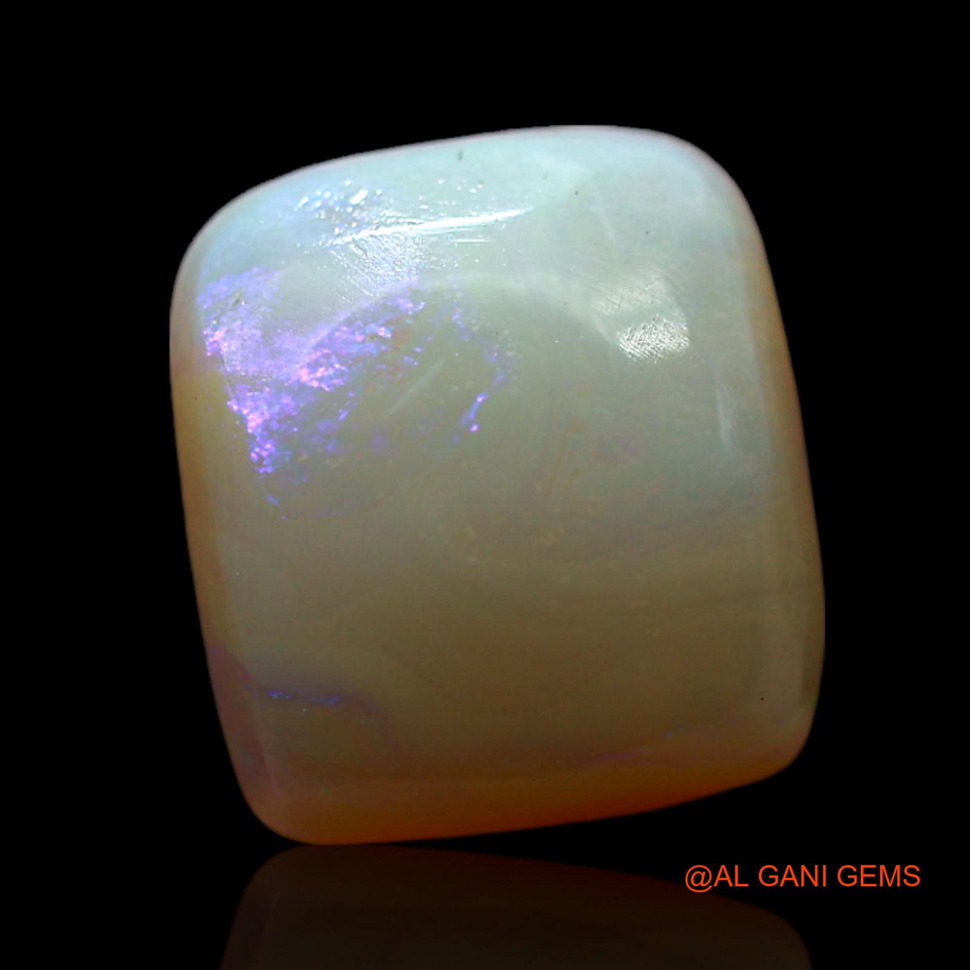 Natural Fire Opal Gemstone 2.00 Cts Loose Square Cabochon From Australia 9x8x4 mm AF-593