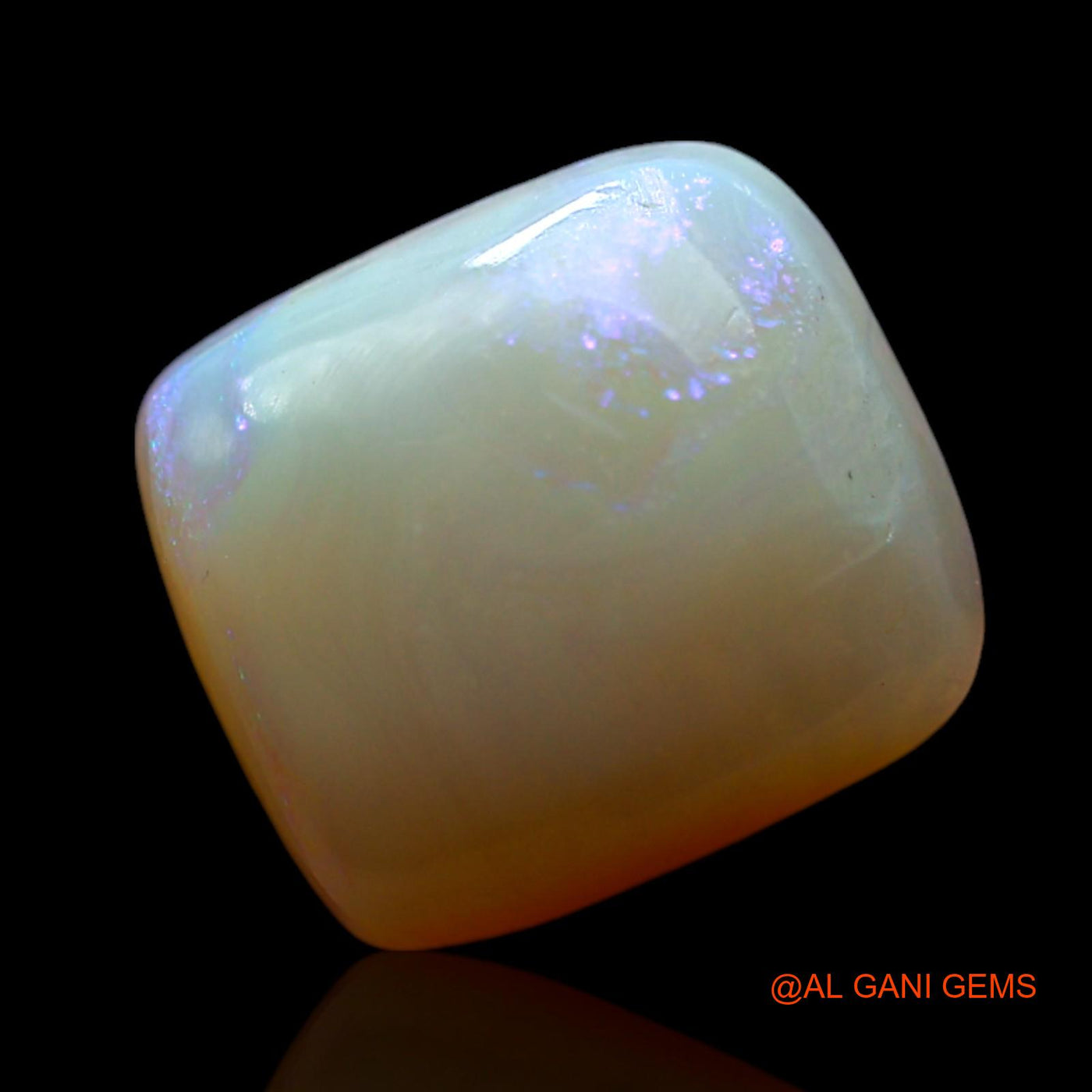 Natural Fire Opal Gemstone 2.00 Cts Loose Square Cabochon From Australia 9x8x4 mm AF-593