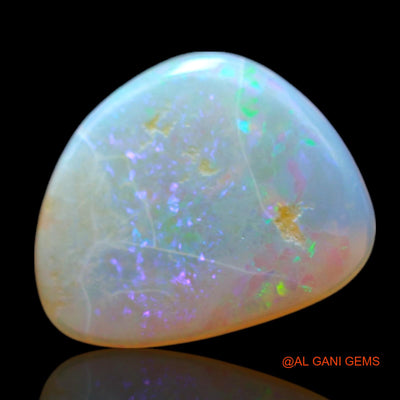 1.00 Cts Natural Australian Fire Opal Fancy Cabochon Loose Gemstone For Jewelry 10x8x1 mm AF-595