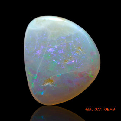 1.00 Cts Natural Australian Fire Opal Fancy Cabochon Loose Gemstone For Jewelry 10x8x1 mm AF-595