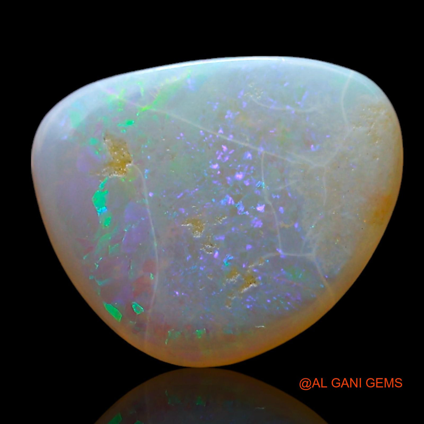 1.00 Cts Natural Australian Fire Opal Fancy Cabochon Loose Gemstone For Jewelry 10x8x1 mm AF-595