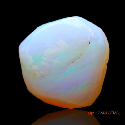 1.00 Cts Natural Australian Fire Opal Loose Gemstone Fancy Cabochon 8x8x3 mm AF-599