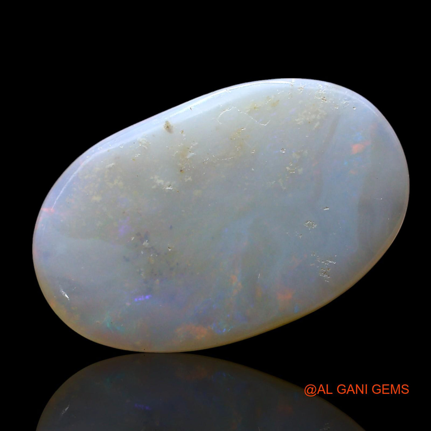 Natural Untreated Fire Opal Loose Gemstone Oval Cabochon From Australia 4.00 Cts 19x12x2 mm AF-603