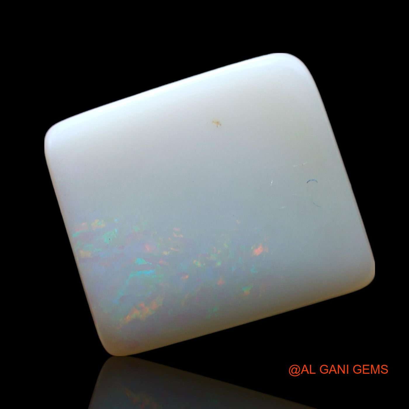 Natural Untreated Fire Opal Loose Gemstone Square Cabochon From Australia 5.00 Cts 15x13x2 mm AF-605