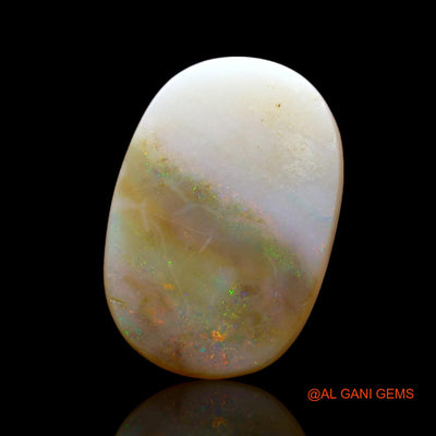 Natural Fire Opal Gemstone 6.00 Cts Loose Oval Cabochon From Australia 17x12x3 mm AF-607