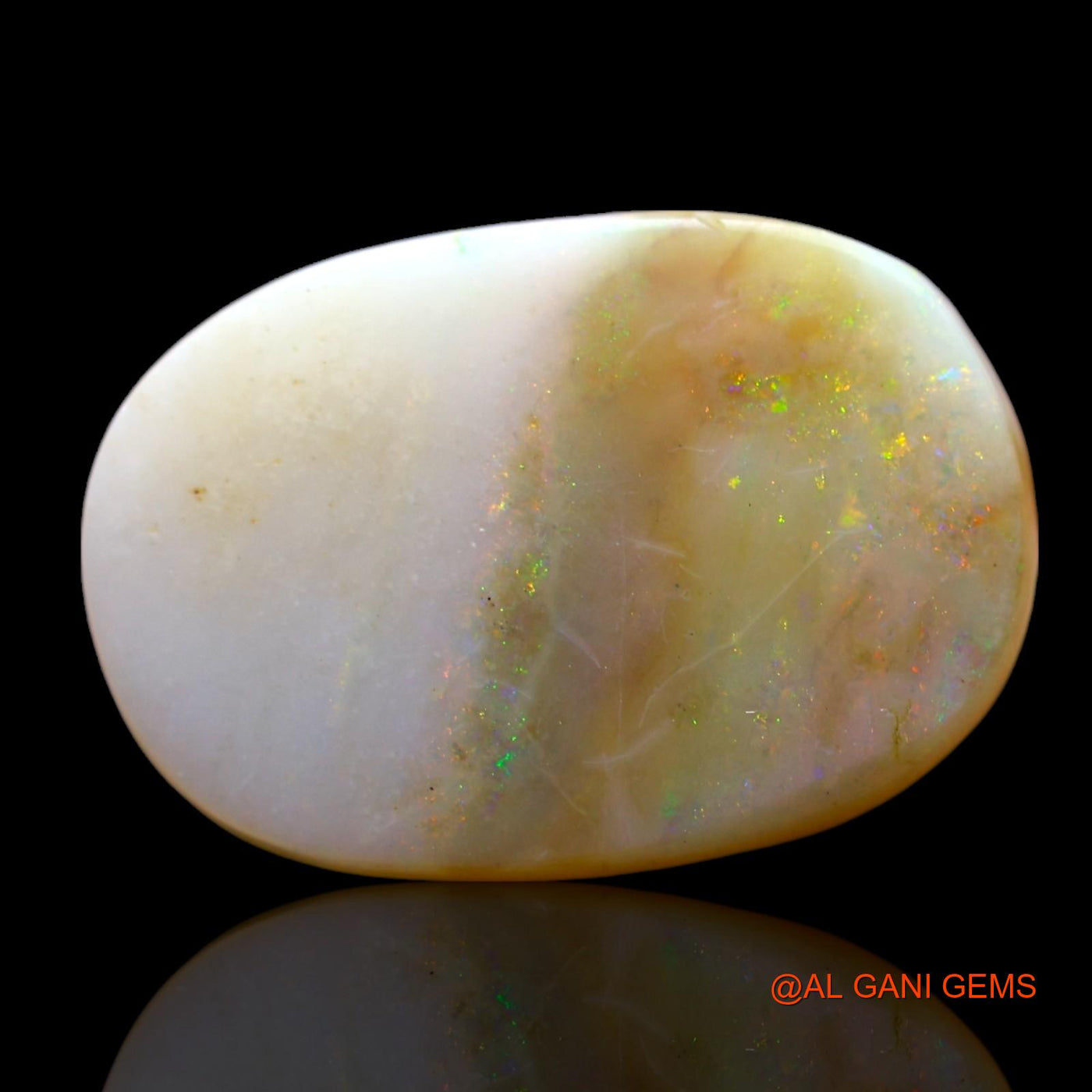 Natural Fire Opal Gemstone 6.00 Cts Loose Oval Cabochon From Australia 17x12x3 mm AF-607