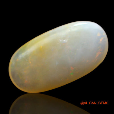 Natural Fire Opal Gemstone 4.00 Cts Loose Oval Cabochon From Australia 18x9x3 mm AF-621