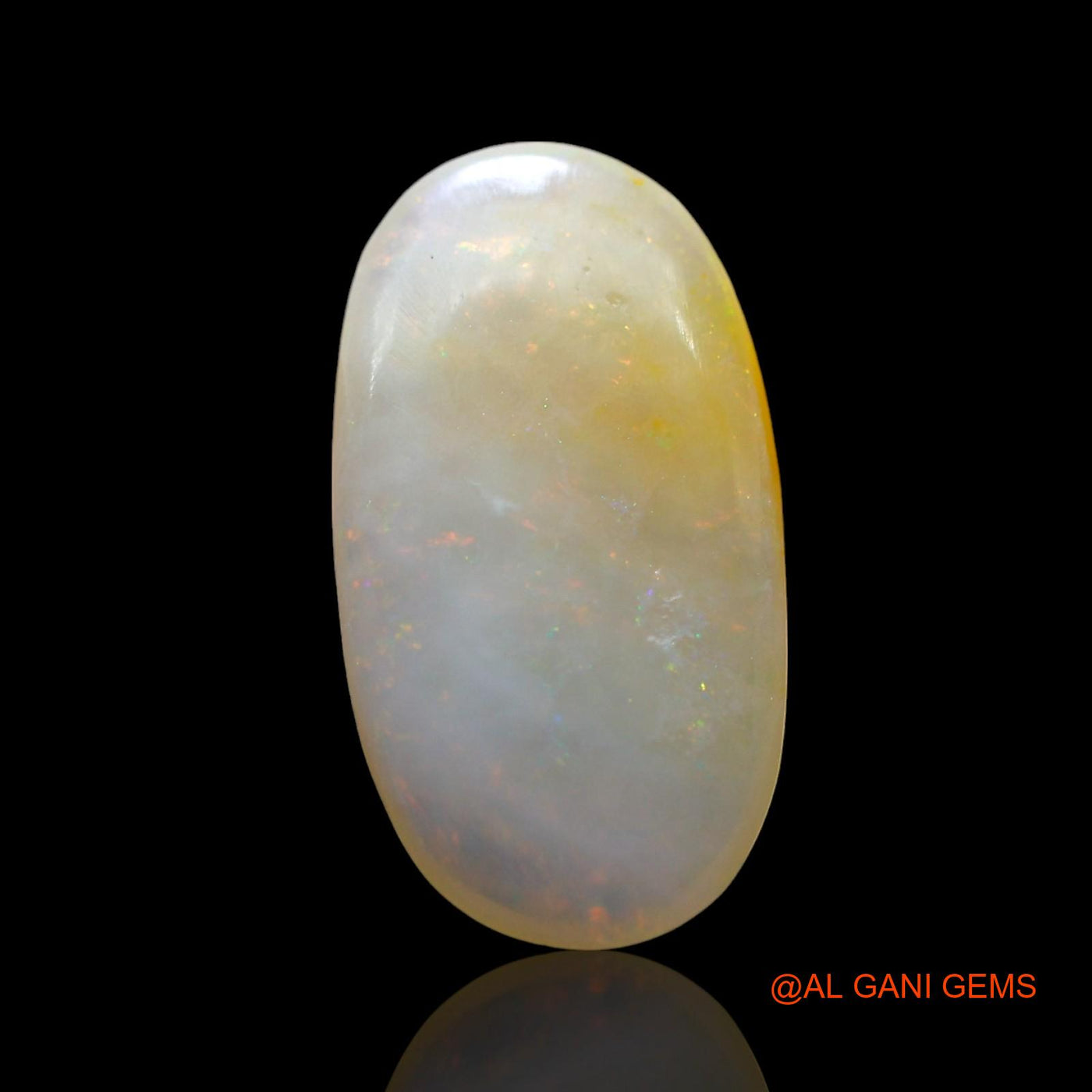 Natural Fire Opal Gemstone 4.00 Cts Loose Oval Cabochon From Australia 18x9x3 mm AF-621