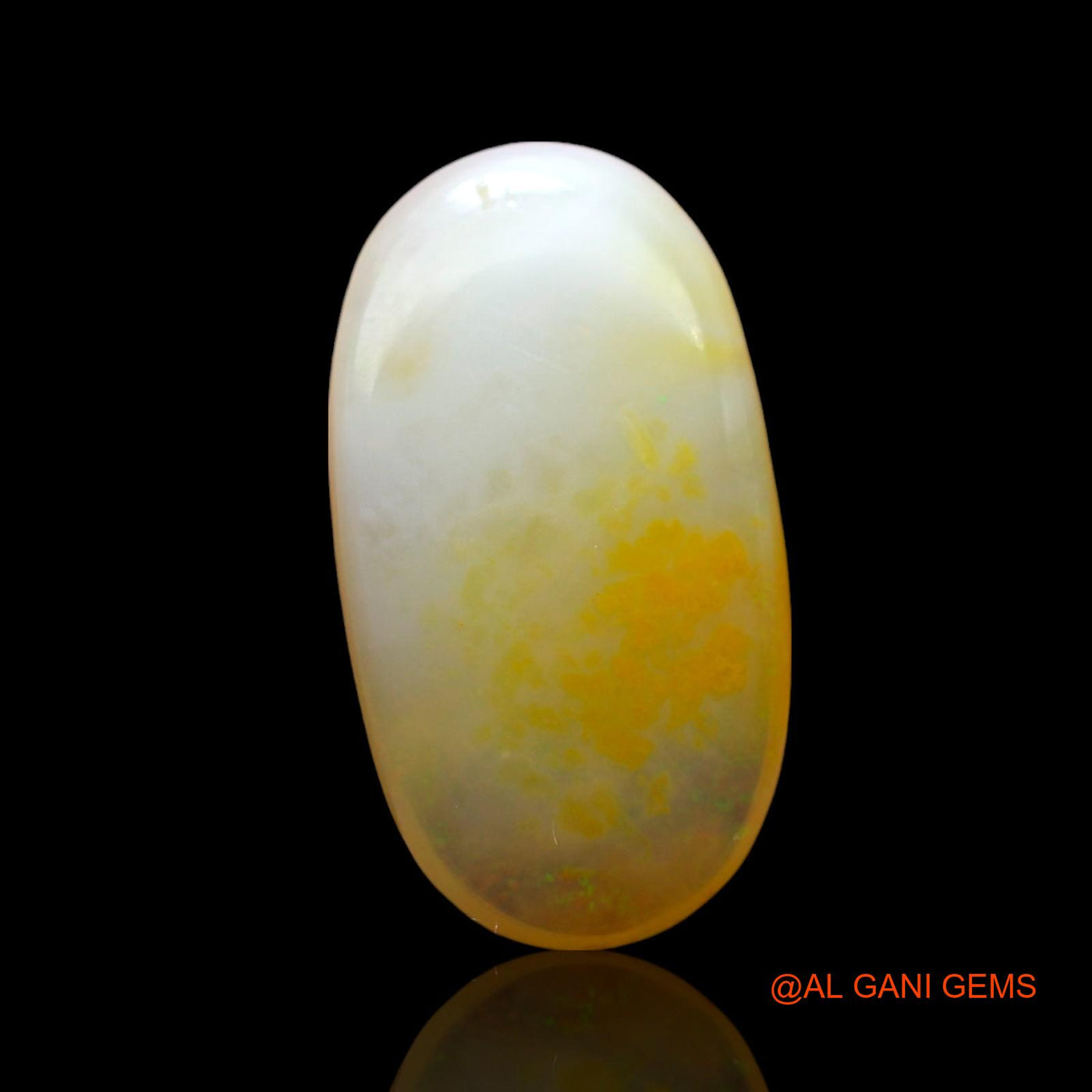 Natural Fire Opal Gemstone 4.00 Cts Loose Oval Cabochon From Australia 18x9x3 mm AF-621
