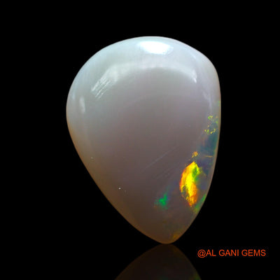 Natural Untreated Fire Opal Loose Gemstone Pear Cabochon From Australia 5.00 Cts 15x11x5 mm AF-624