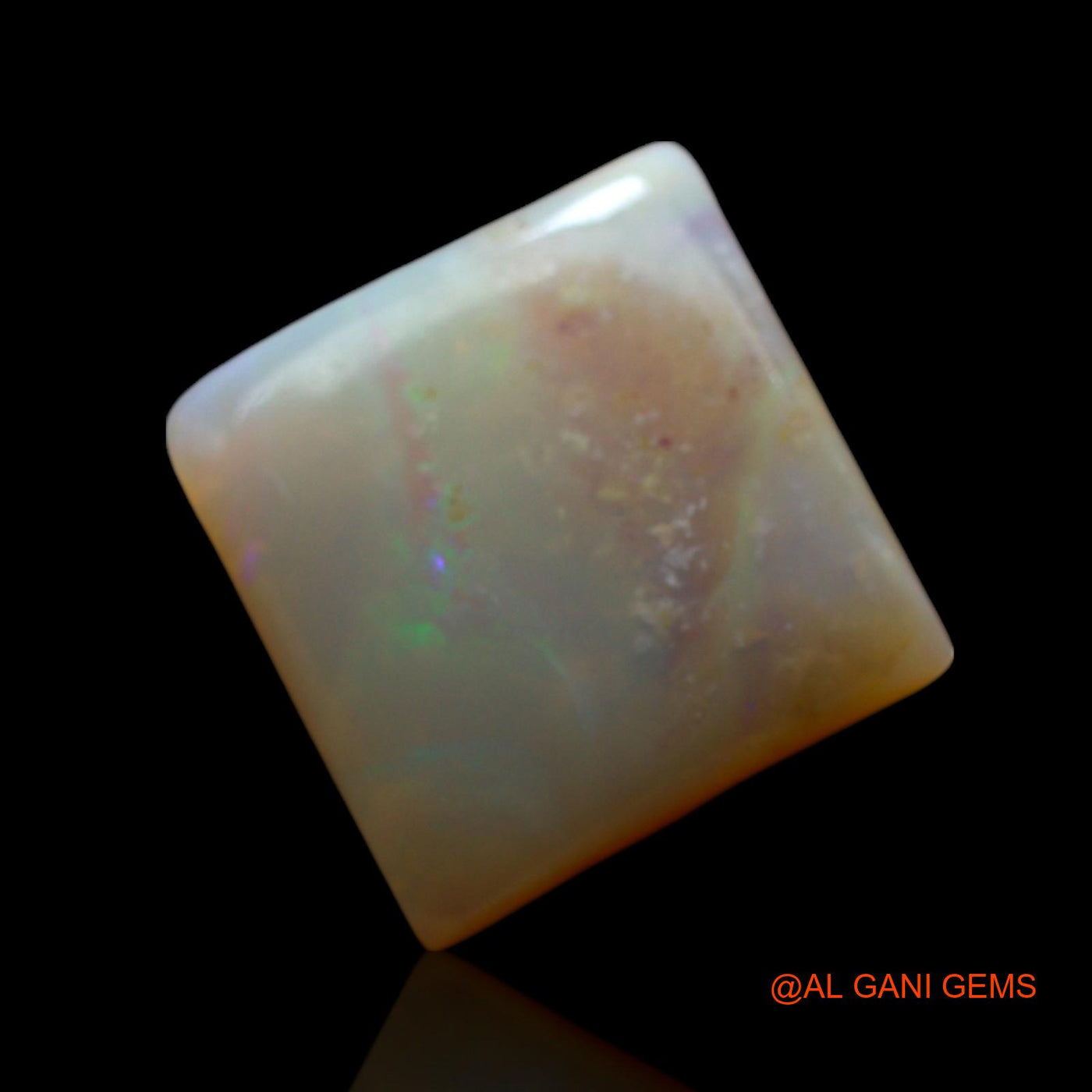 Natural Untreated Fire Opal Loose Gemstone Square Cabochon From Australia 6.00 Cts 12x12x4 mm AF-625