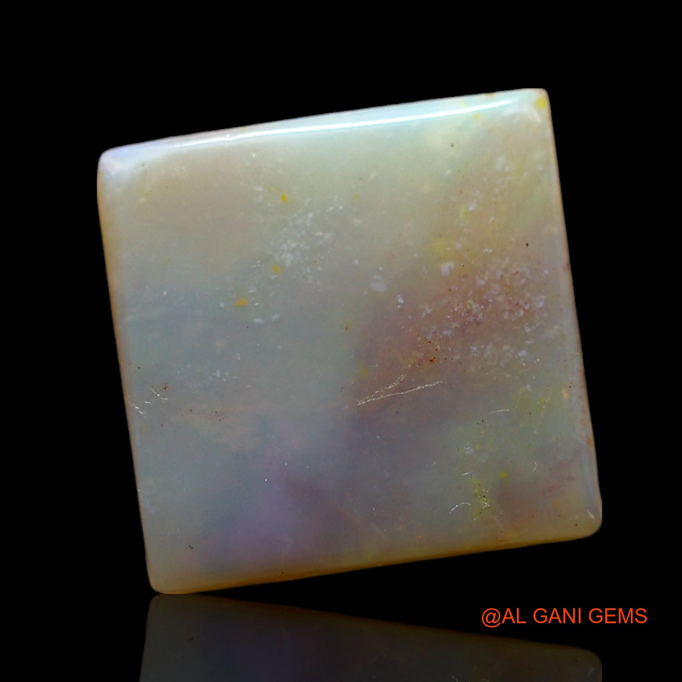 Natural Untreated Fire Opal Loose Gemstone Square Cabochon From Australia 6.00 Cts 12x12x4 mm AF-625
