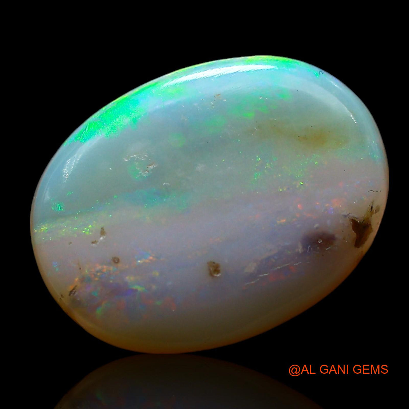 Natural Fire Opal Gemstone 5.00 Cts Loose Oval Cabochon From Australia 15x11x4 mm AF-630