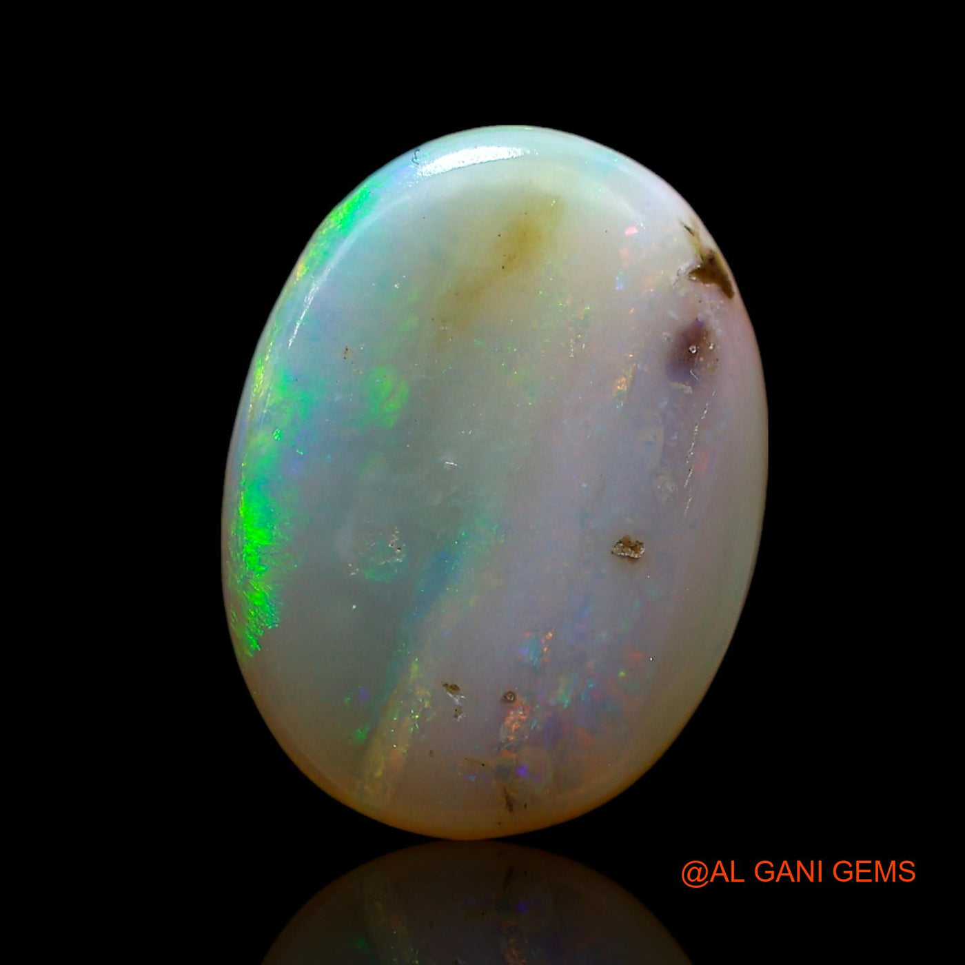 Natural Fire Opal Gemstone 5.00 Cts Loose Oval Cabochon From Australia 15x11x4 mm AF-630