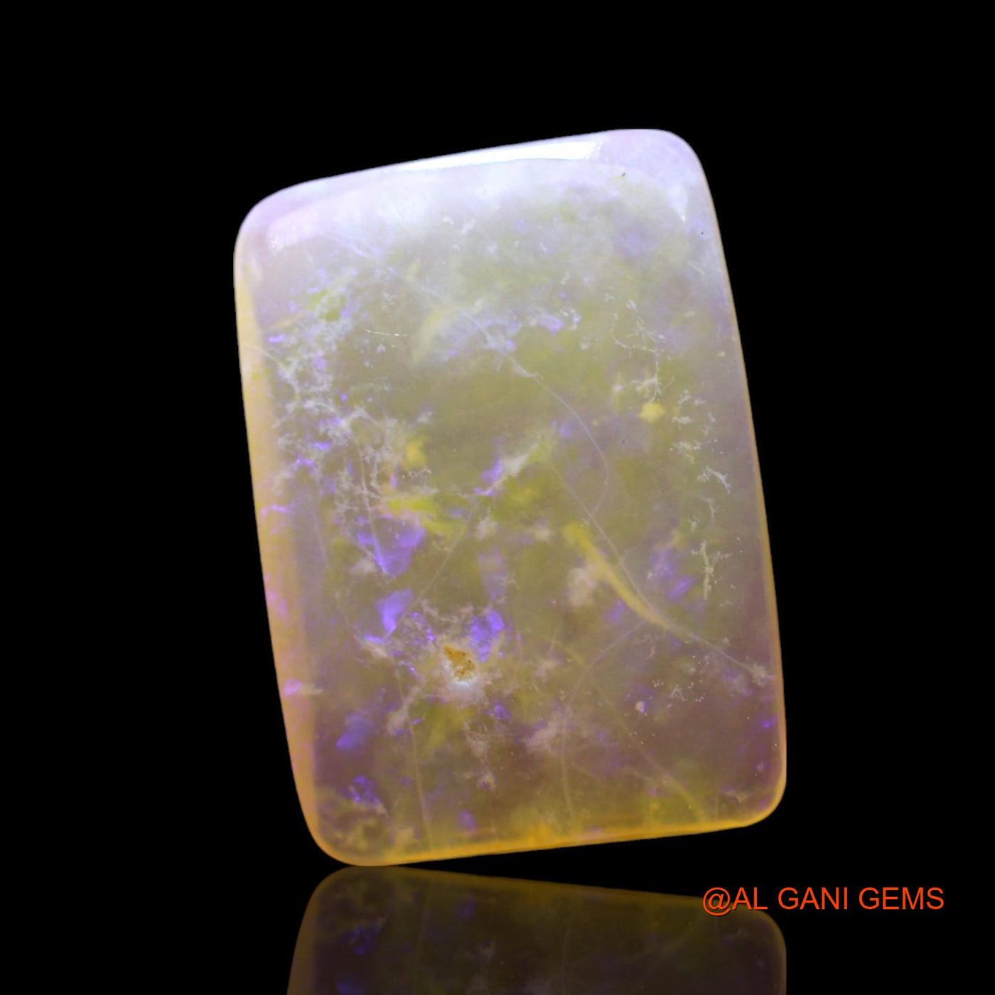 3.00 Cts Natural Australian Fire Opal Square Cabochon Loose Gemstone For Jewelry 14x10x3 mm AF-635