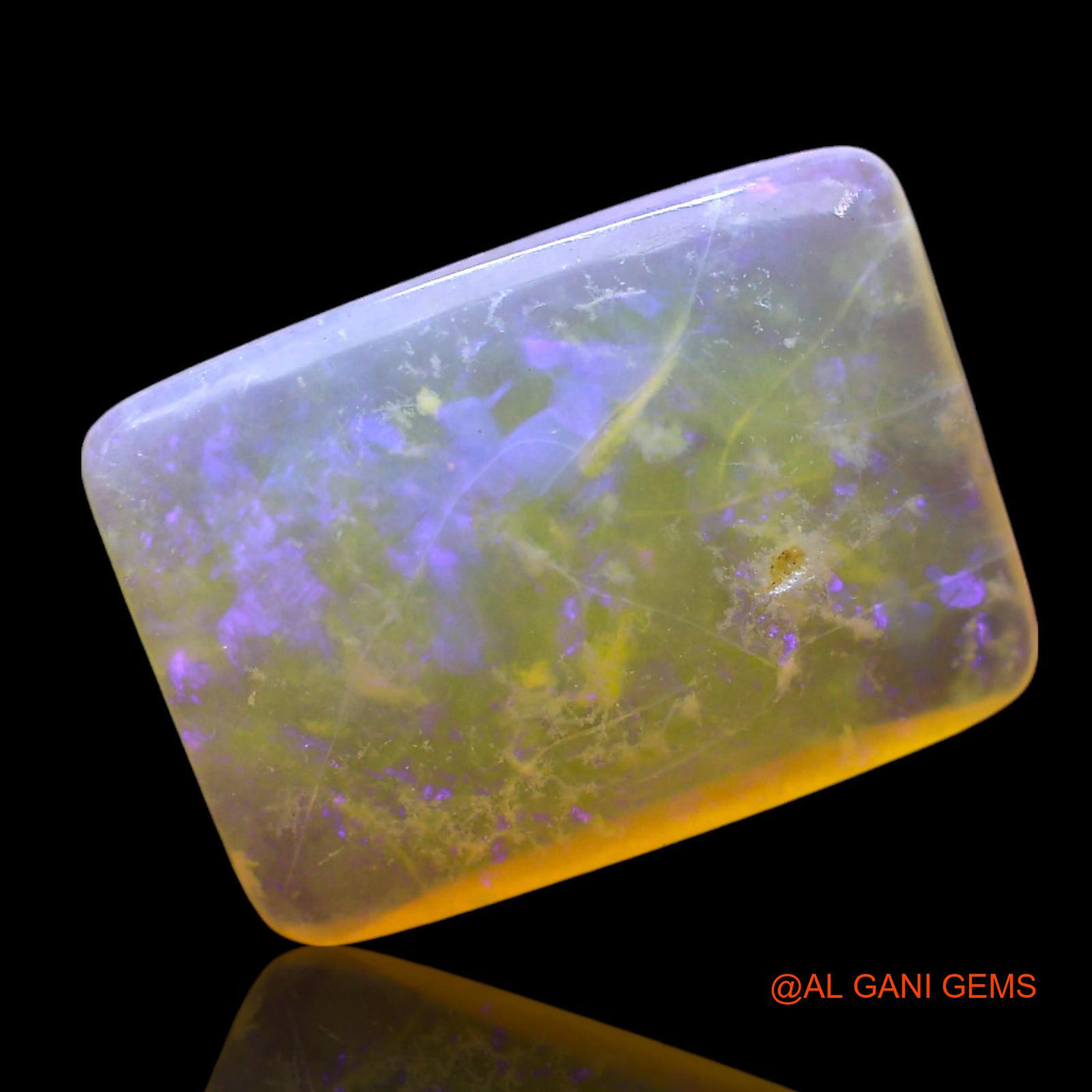 3.00 Cts Natural Australian Fire Opal Square Cabochon Loose Gemstone For Jewelry 14x10x3 mm AF-635