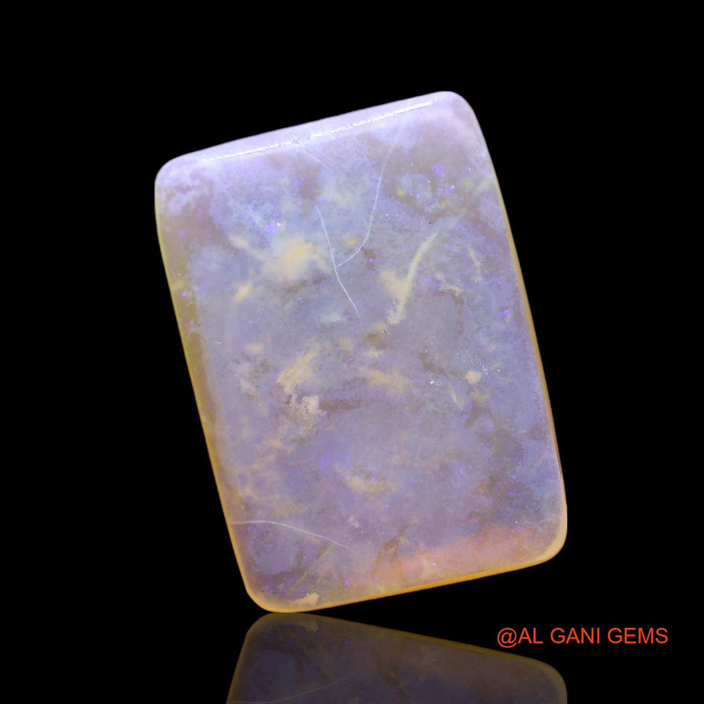 3.00 Cts Natural Australian Fire Opal Square Cabochon Loose Gemstone For Jewelry 14x10x3 mm AF-635