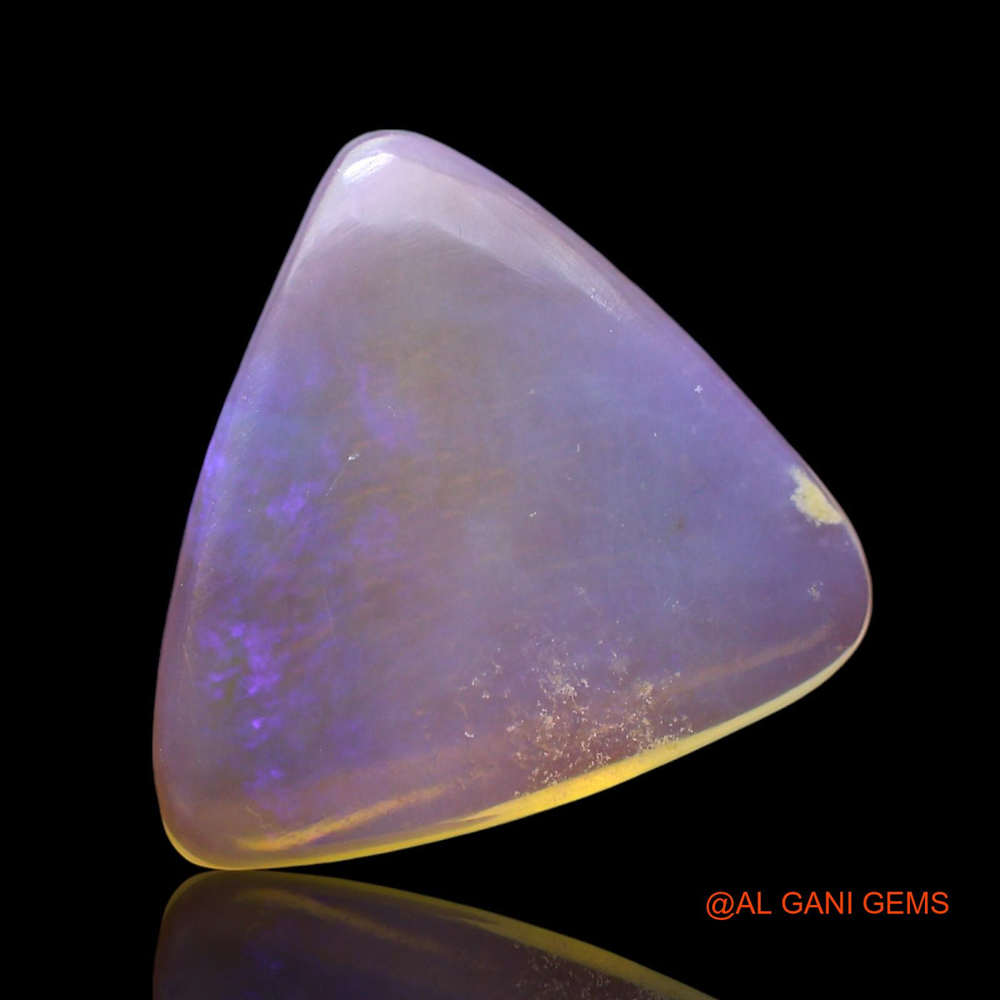 3.00 Cts Natural Australian Fire Opal Trillion Cabochon Loose Gemstone For Jewelry 14x13x2 mm AF-646