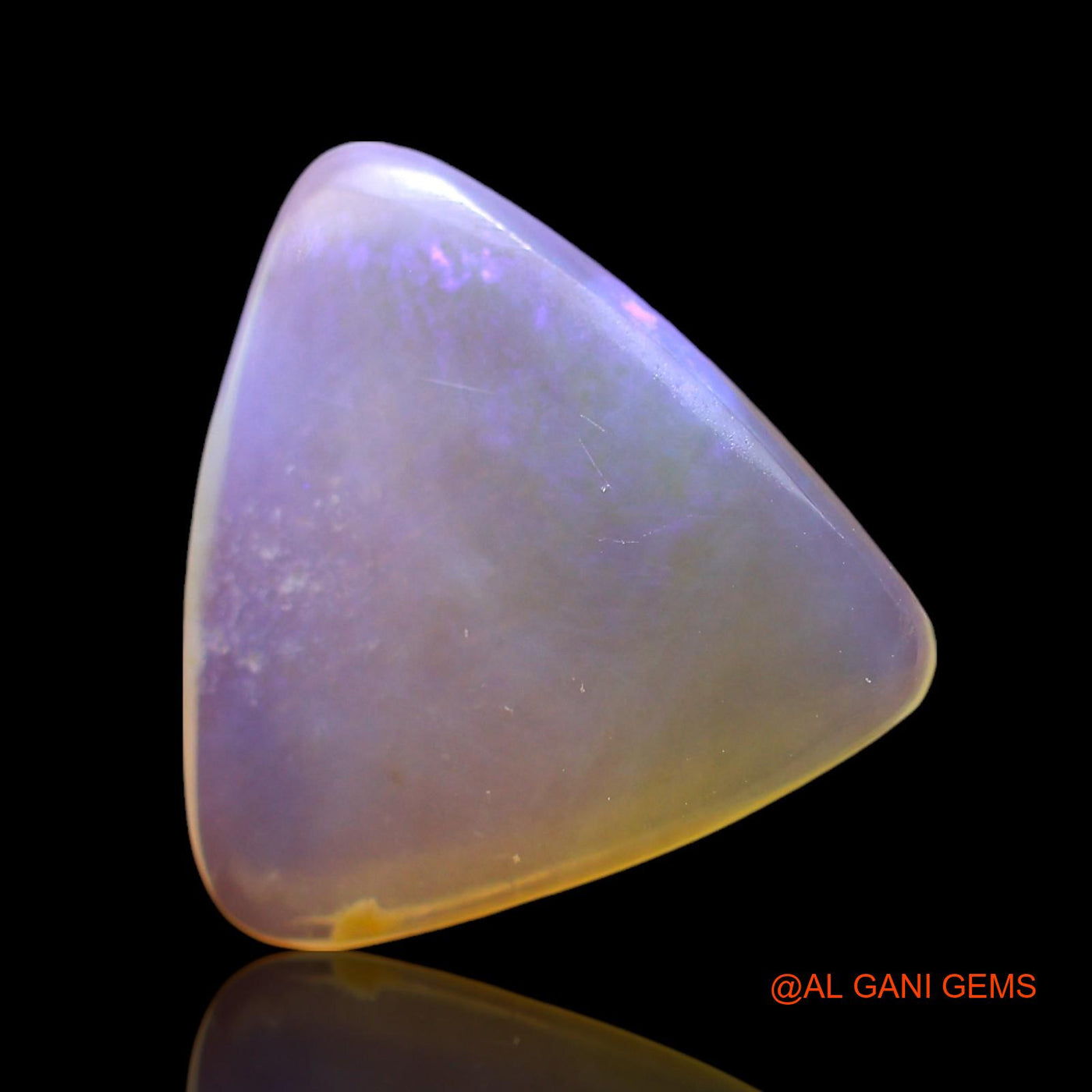 3.00 Cts Natural Australian Fire Opal Trillion Cabochon Loose Gemstone For Jewelry 14x13x2 mm AF-646