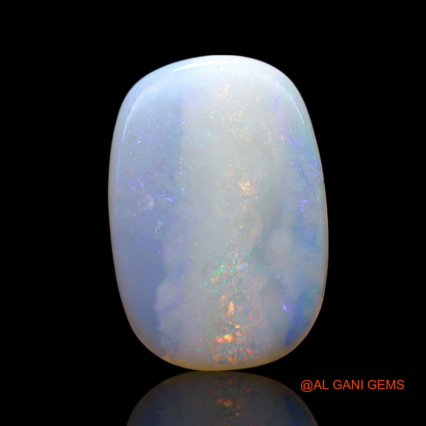 Natural Untreated Fire Opal Loose Gemstone Oval Cabochon From Australia 3.00 Cts 15x10x2 mm AF-650