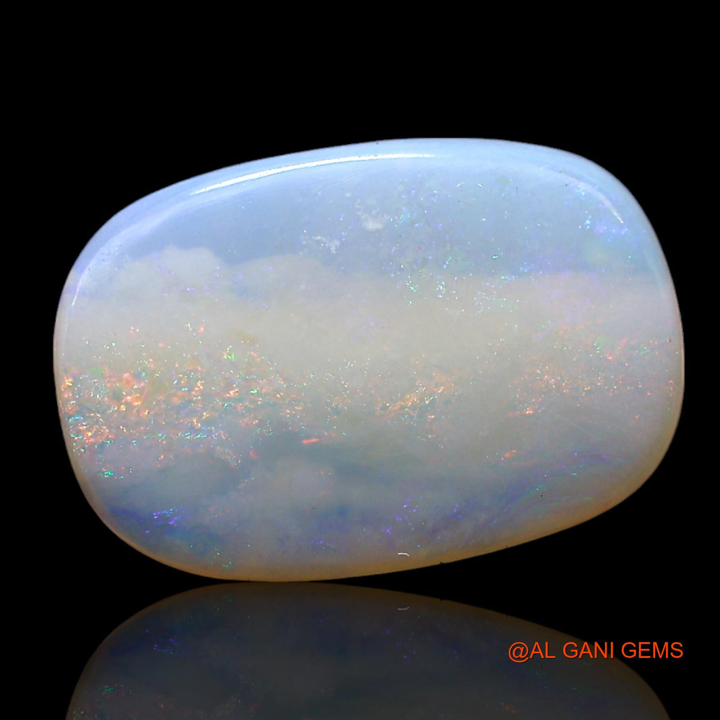 Natural Untreated Fire Opal Loose Gemstone Oval Cabochon From Australia 3.00 Cts 15x10x2 mm AF-650