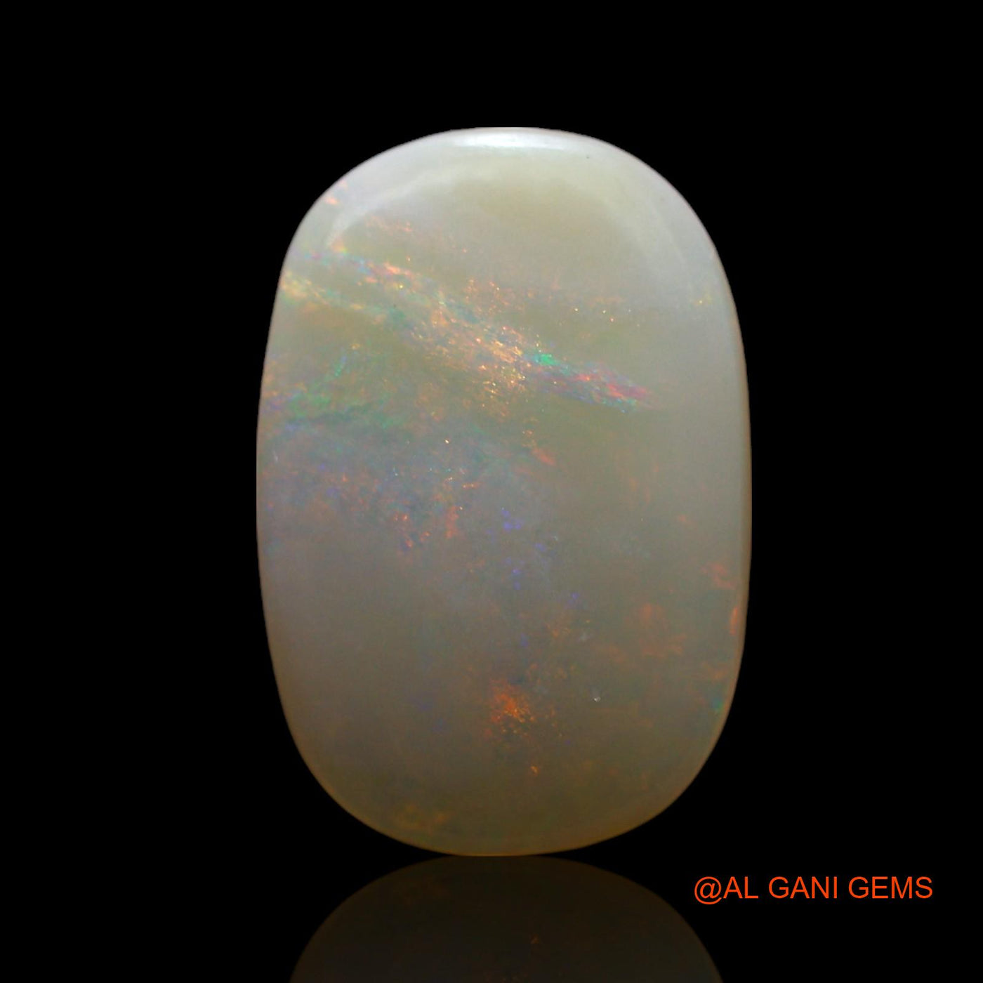 Natural Fire Opal Gemstone 3.00 Cts Loose Oval Cabochon From Australia 15x10x3 mm AF-655