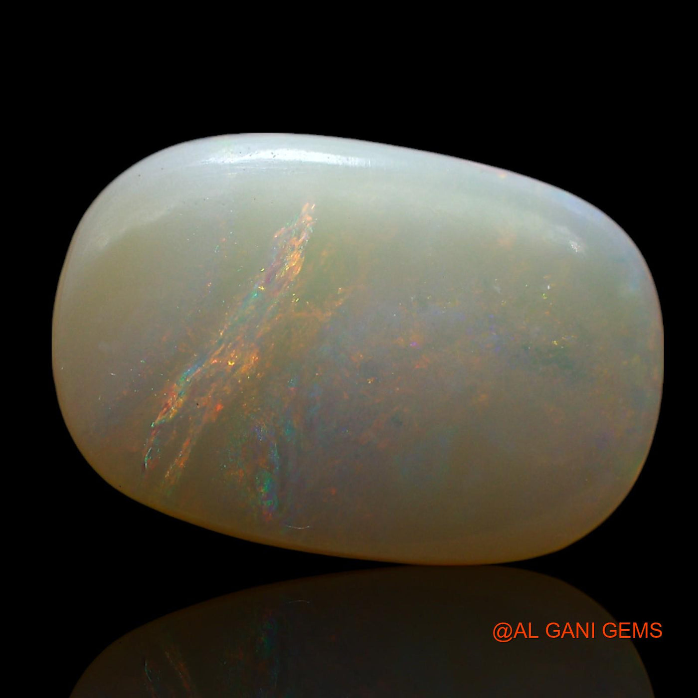 Natural Fire Opal Gemstone 3.00 Cts Loose Oval Cabochon From Australia 15x10x3 mm AF-655