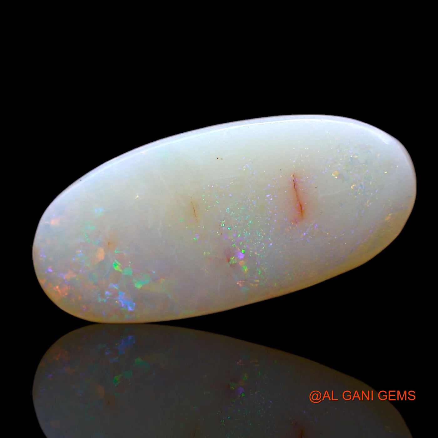 2.00 Cts Natural Australian Fire Opal Loose Gemstone Oval Cabochon 17x8x3 mm AF-656