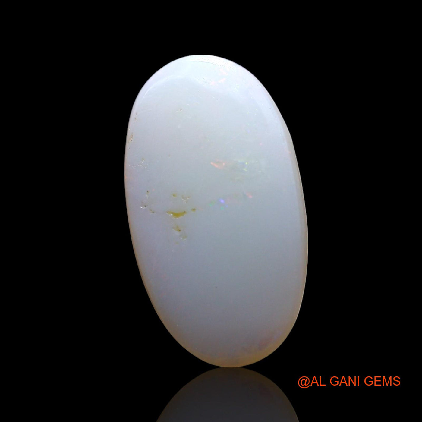 Natural Fire Opal Gemstone 3.00 Cts Loose Oval Cabochon From Australia 16x9x3 mm AF-658