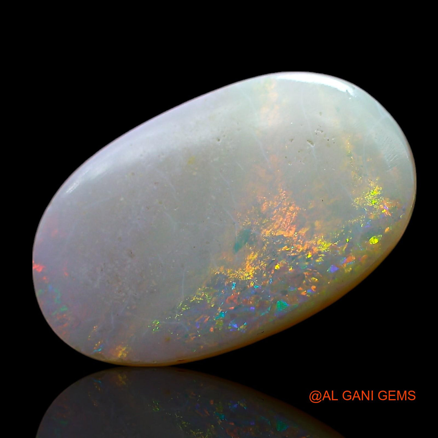 3.00 Cts Natural Australian Fire Opal Oval Cabochon Loose Gemstone For Jewelry 15x9x3 mm AF-659