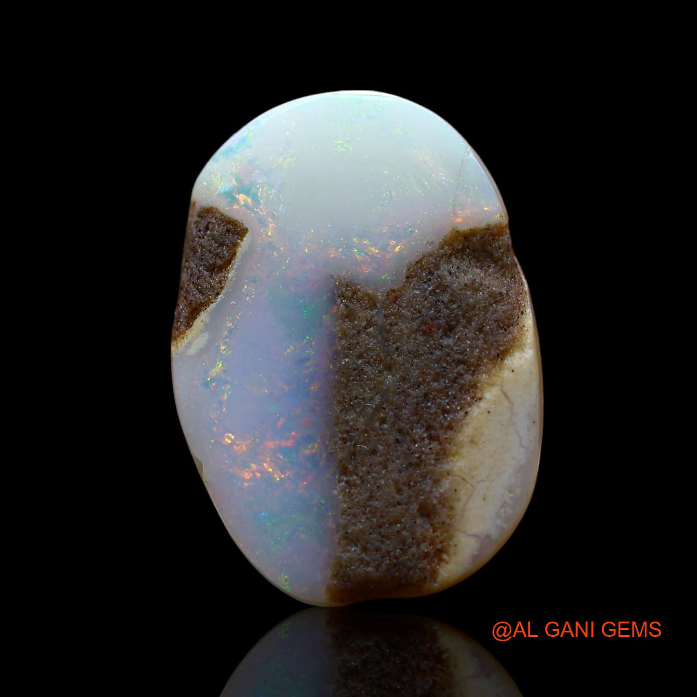 4.00 Cts Unheated Australian Fire Opal Loose Gemstone Oval Cabochon Natural 15x11x3 mm AF-661