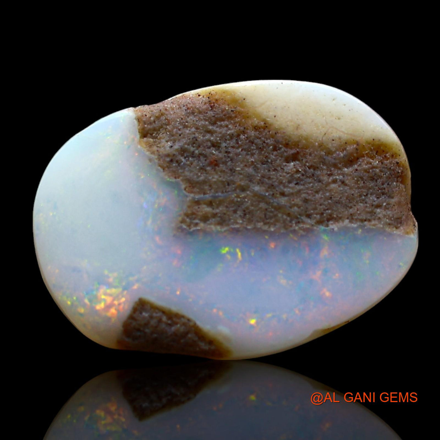 4.00 Cts Unheated Australian Fire Opal Loose Gemstone Oval Cabochon Natural 15x11x3 mm AF-661