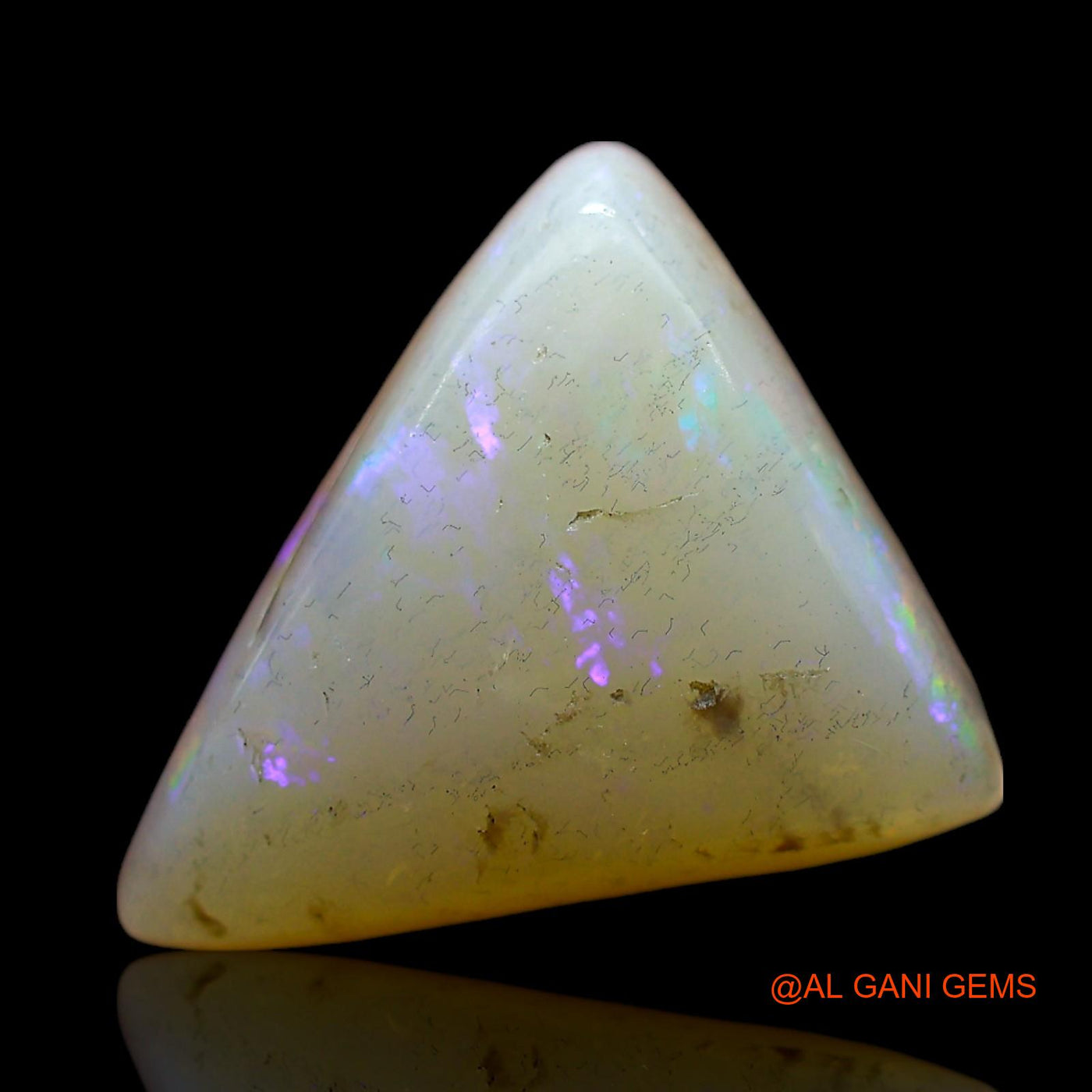 Natural Fire Opal Gemstone 5.00 Cts Loose Trillion Cabochon From Australia 13x11x5 mm AF-662