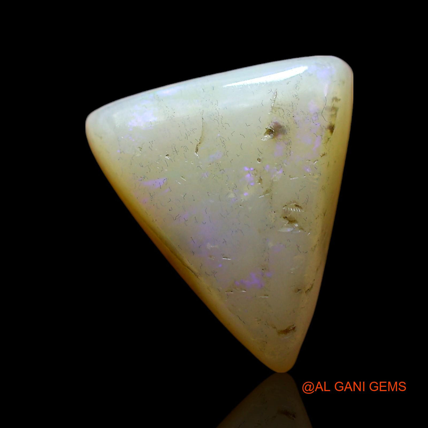 Natural Fire Opal Gemstone 5.00 Cts Loose Trillion Cabochon From Australia 13x11x5 mm AF-662