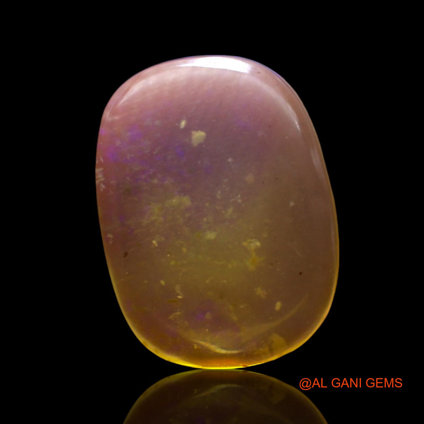 4.00 Cts Natural Australian Fire Opal Loose Gemstone Oval Cabochon 15x11x3 mm AF-666