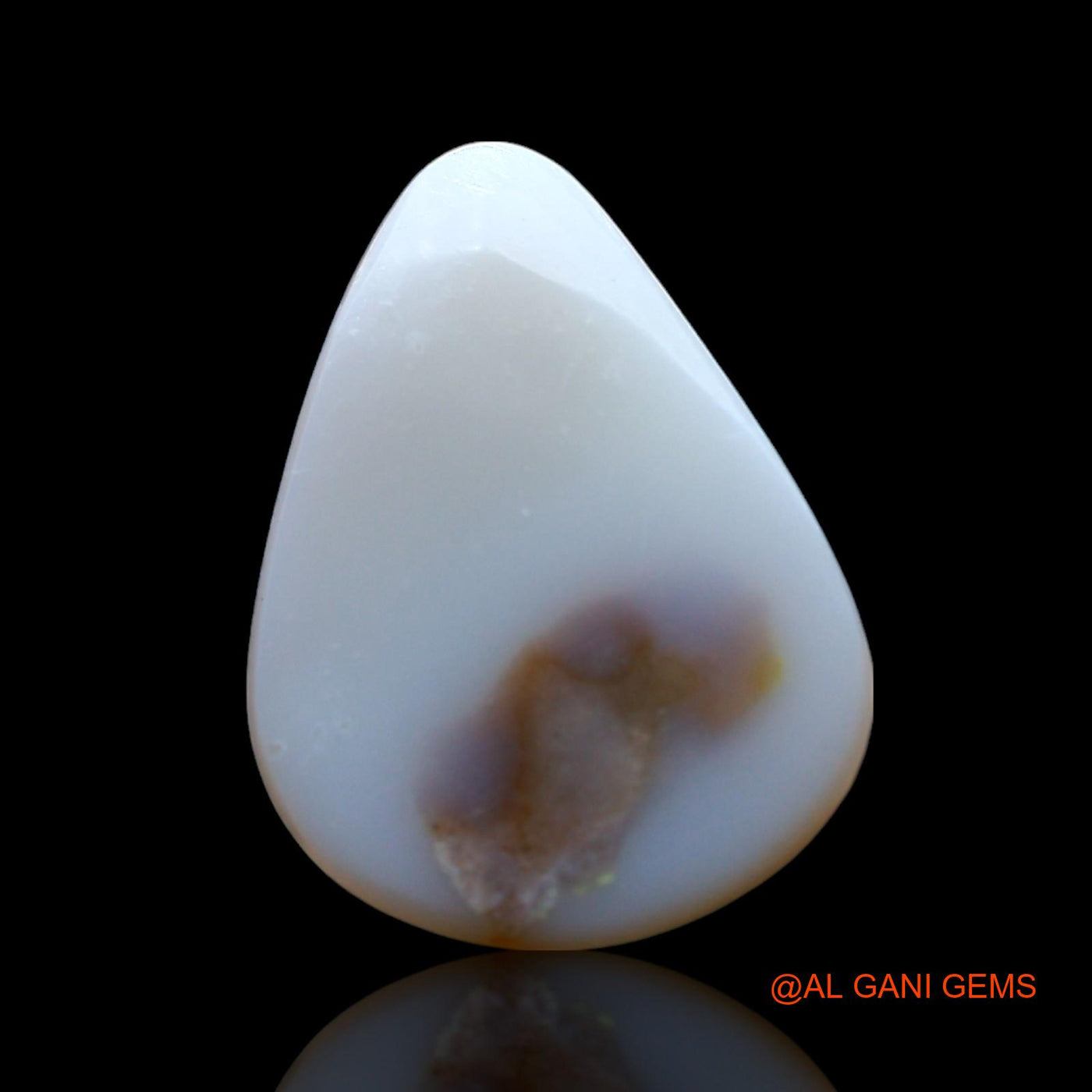 Natural Untreated Fire Opal Loose Gemstone Pear Cabochon From Australia 3.00 Cts 15x11x3 mm AF-675