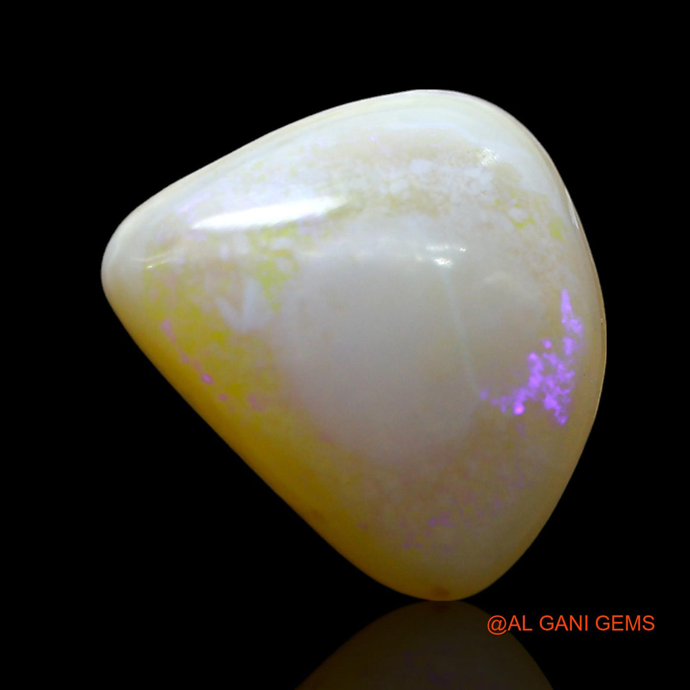 3.00 Cts Natural Australian Fire Opal Loose Gemstone Fancy Cabochon 13x12x3 mm AF-676