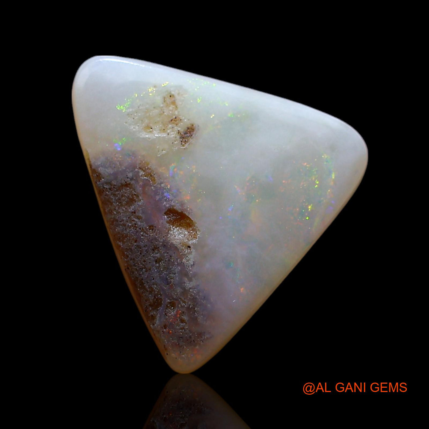 3.00 Cts Natural Australian Fire Opal Loose Gemstone Trillion Cabochon 12x11x4 mm AF-679
