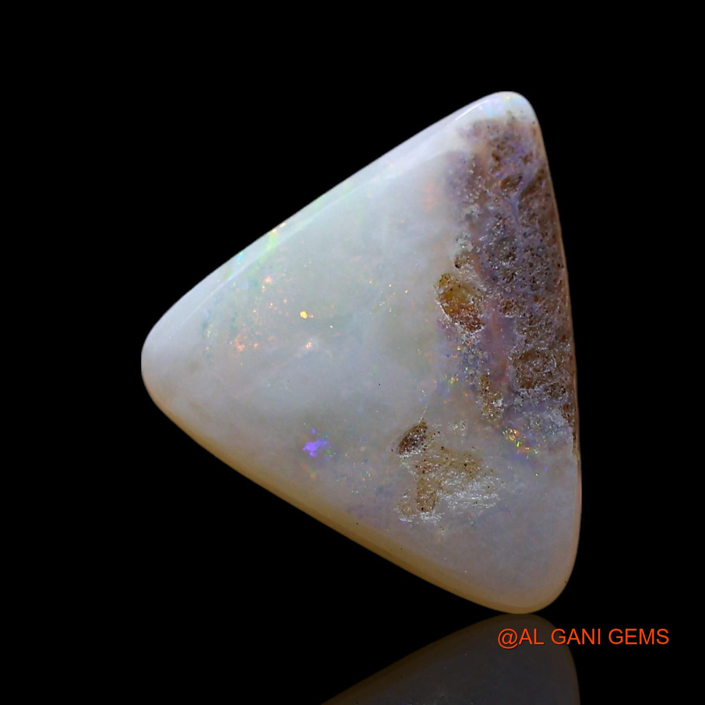 3.00 Cts Natural Australian Fire Opal Loose Gemstone Trillion Cabochon 12x11x4 mm AF-679