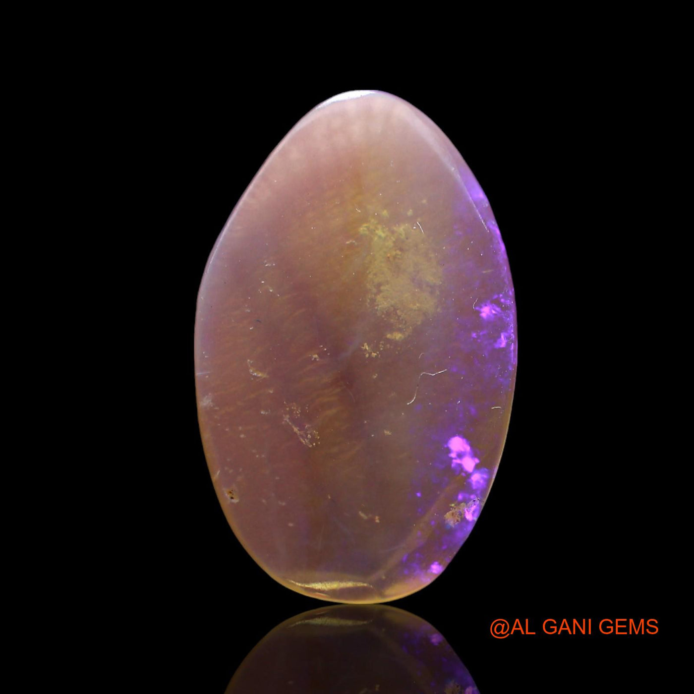 Natural Untreated Fire Opal Loose Gemstone Oval Cabochon From Australia 2.00 Cts 16x10x1 mm AF-688