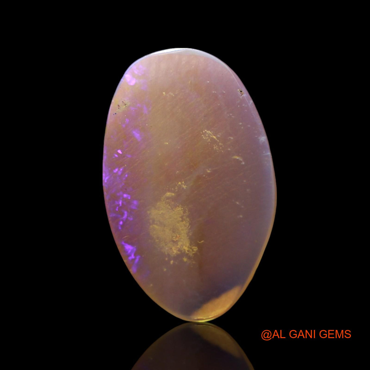 Natural Untreated Fire Opal Loose Gemstone Oval Cabochon From Australia 2.00 Cts 16x10x1 mm AF-688